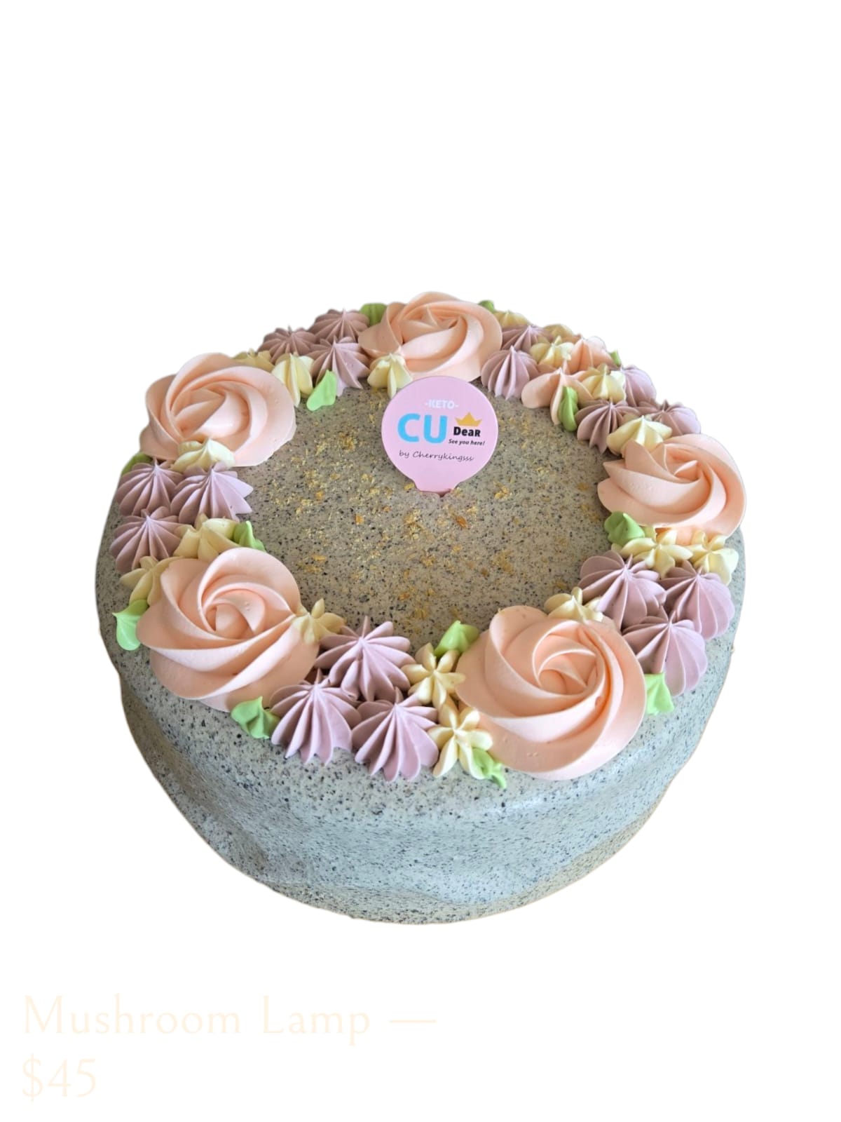 黑芝麻奶蓋黑芝麻忌廉朱古力蛋糕 (花圈款)