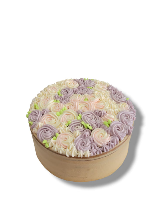 咖啡忌廉朱古力蛋糕(彩花款)