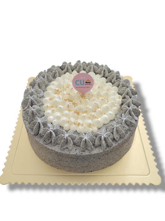 黑芝麻忌廉原味蛋糕