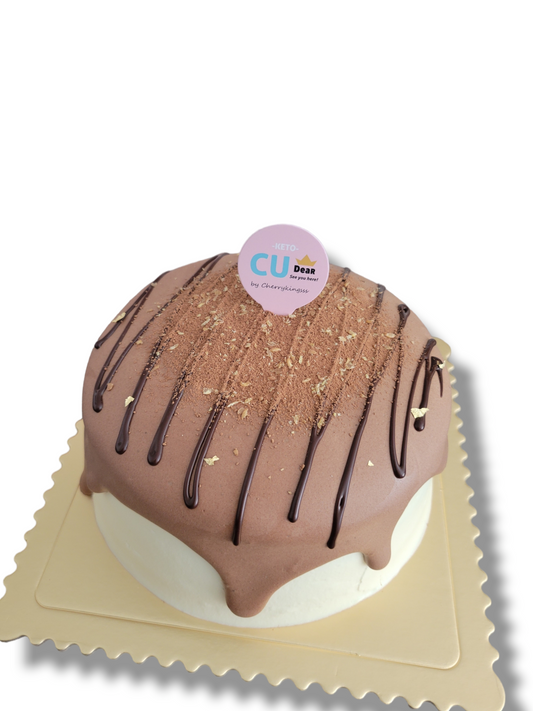 朱古力奶蓋原味忌廉朱古力蛋糕